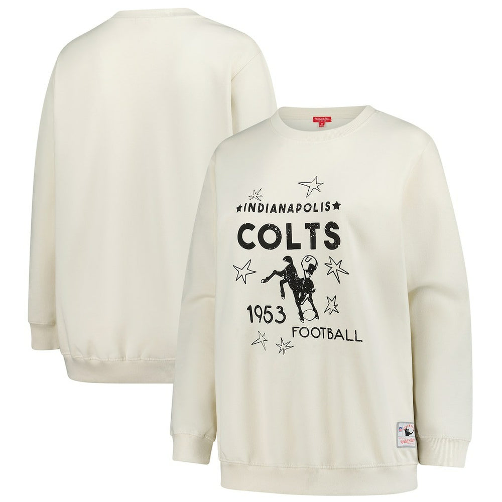 Indianapolis Colts Women's Plus Size Shooting Star Sweatshirt - Cream outlet