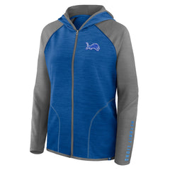 Detroit Lions Women's Plus Size End Around Pass Full-Zip Hoodie - Blue on sale