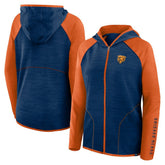 Chicago Bears Women's Plus Size End Around Pass Full-Zip Hoodie - Navy sale