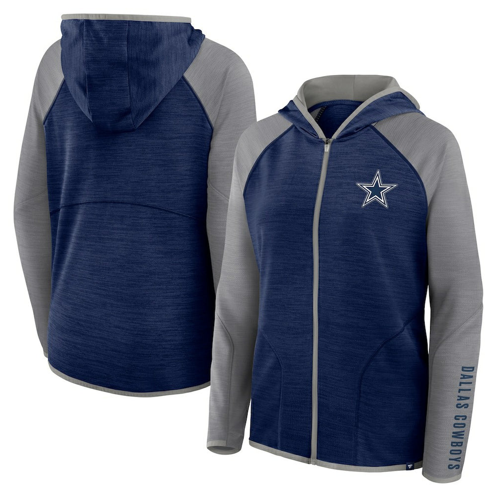 Dallas Cowboys Women's Plus Size End Around Pass Full-Zip Hoodie - Navy sale