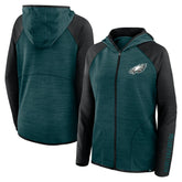 Philadelphia Eagles Women's Plus Size End Around Pass Full-Zip Hoodie - Midnight Green on sale