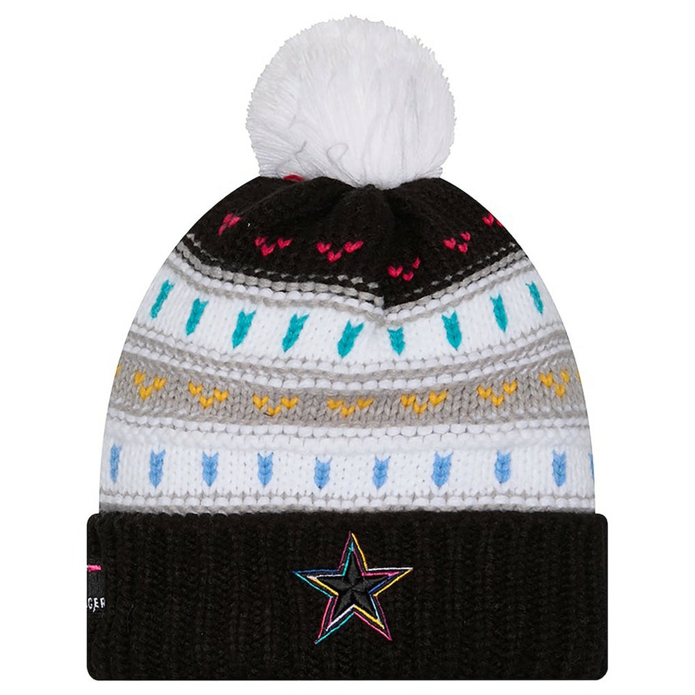 Dallas Cowboys New Era Women's 2025 NFL Crucial Catch Cuffed Knit Hat with Pom - Black discount