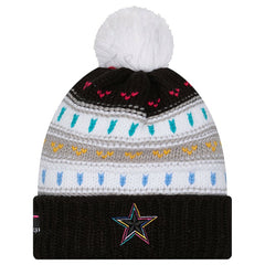 Dallas Cowboys New Era Women's 2025 NFL Crucial Catch Cuffed Knit Hat with Pom - Black discount