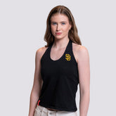 San Diego Padres Lusso Women's Noelle V-Neck Tank Top - Black