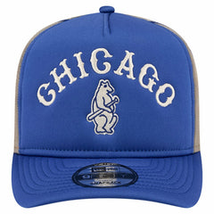 Chicago Cubs Vintage Arched Foam Front 9FIFTY A-Frame Adjustable Trucker Hat - Royal | New Era
