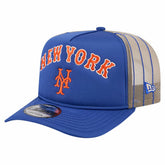 New York Mets Vintage Arched Foam Front 9FIFTY A-Frame Adjustable Trucker Hat - Royal | New Era
