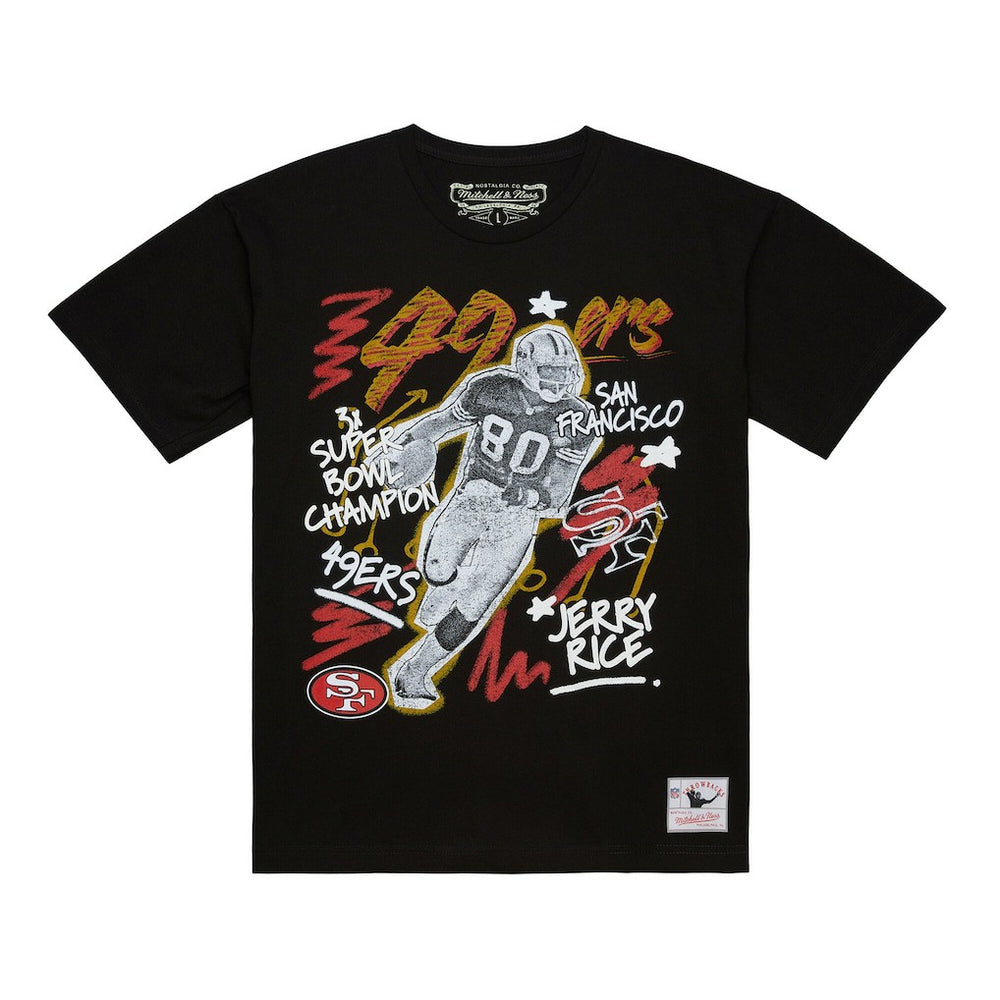 Jerry Rice San Francisco 49ers Chalked Up Player Graphic T-Shirt - Black on sale