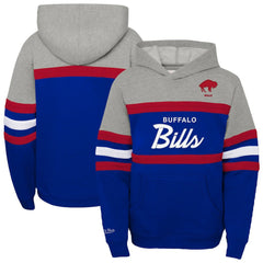Buffalo Bills Youth Throwback Head Coach Pullover Hoodie - Royal outlet