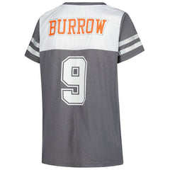 Joe Burrow Cincinnati Bengals Women's Plus Size Bling V-Neck T-Shirt - White discount