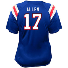Josh Allen Buffalo Bills Women's Plus Size Name & Number Raglan Lace V-Neck T-Shirt - Royal discount