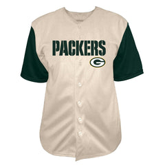 Jordan Love Green Bay Packers Big & Tall Baseball Button-Up Shirt - Cream sale