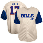 Josh Allen Buffalo Bills Big & Tall Baseball Button-Up Shirt - Cream outlet