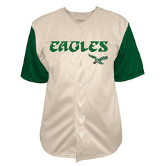Saquon Barkley Philadelphia Eagles Big & Tall Baseball Button-Up Shirt - Cream online