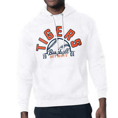 Detroit Tigers Starter Half Ball Team Graphic Pullover Hoodie - White