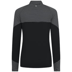 Miami Marlins Levelwear Women's Classic Stripes Insignia 2.0 Raglan Quarter-Zip Top - Black