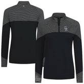 Colorado Rockies Levelwear Women's Classic Stripes Insignia 2.0 Raglan Quarter-Zip Top - Black