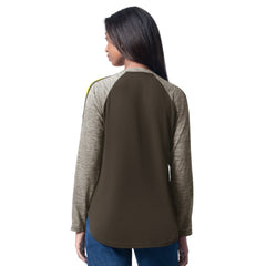 San Diego Padres G-III 4Her by Carl Banks Women's Top Dog Raglan Long Sleeve V-Neck T-Shirt - Brown