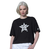 Houston Astros Starter Women's Holy Grail Boxy Cropped T-Shirt - Black