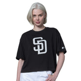 San Diego Padres Starter Women's Holy Grail Boxy Cropped T-Shirt - Black