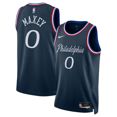 Tyrese Maxey Philadelphia 76ers Unisex 2025/26 Swingman Jersey - Navy - City Edition | Nike cheap