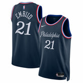 Joel Embiid Philadelphia 76ers Unisex 2025/26 Swingman Jersey - Navy - City Edition | Nike discount