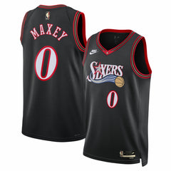 Tyrese Maxey Philadelphia 76ers Unisex Swingman Jersey - Classic Edition - Black | Nike for sale