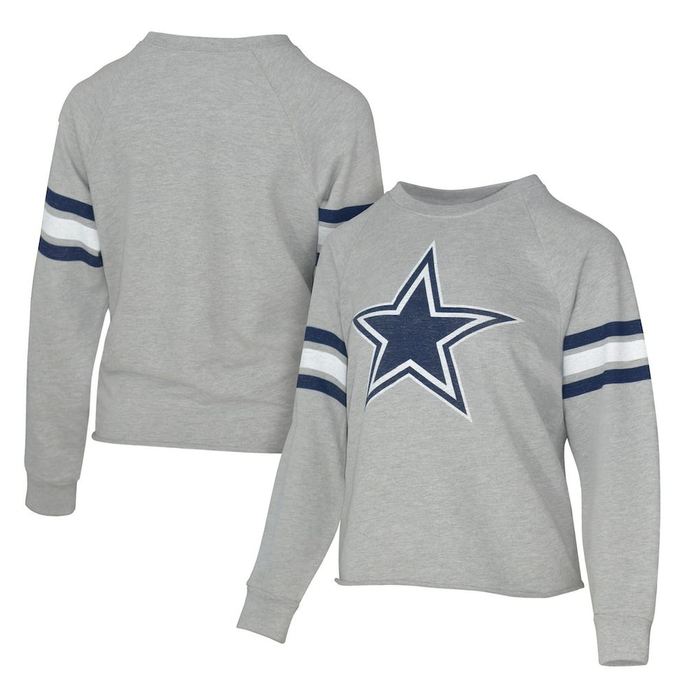 Dallas Cowboys Lauren James Women's Raglan Terry Sweatshirt - Gray outlet
