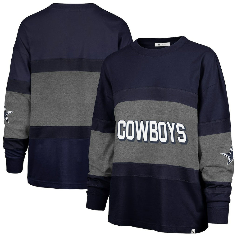 Dallas Cowboys '47 Women's Breezyway Archive Long Sleeve T-Shirt - Navy discount