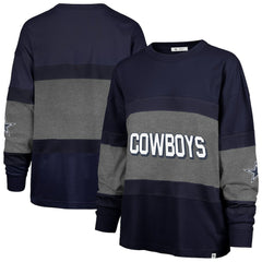Dallas Cowboys '47 Women's Breezyway Archive Long Sleeve T-Shirt - Navy discount