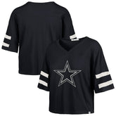 Dallas Cowboys '47 Women's Premier Scout Cropped V-Neck T-Shirt - Navy discount