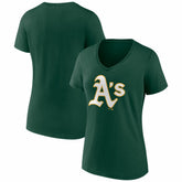 Athletics Women's Logo V-Neck T-Shirt - Green