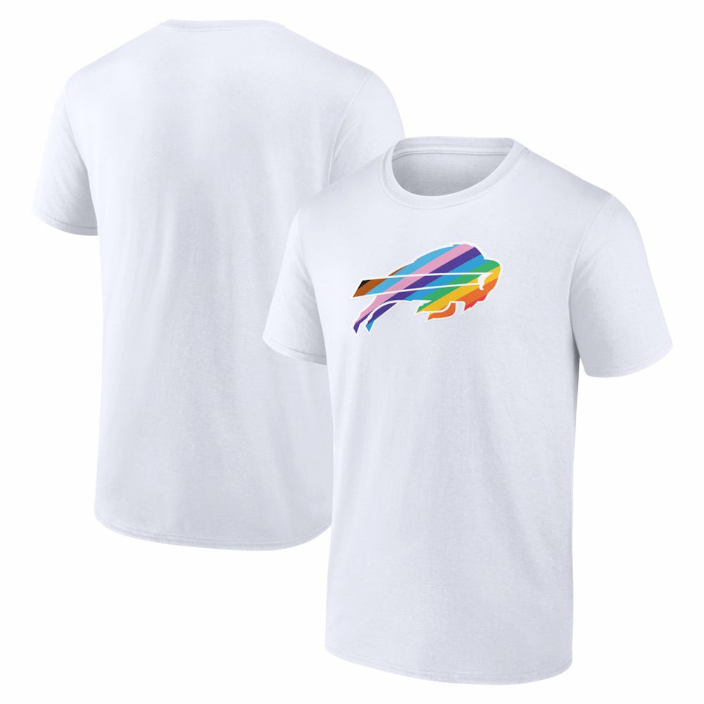 Buffalo Bills Logo Pride T-Shirt - White for sale