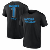 Carolina Panthers #1 Dad Jersey T-Shirt - Black cheap