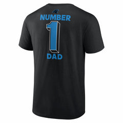 Carolina Panthers #1 Dad Jersey T-Shirt - Black cheap