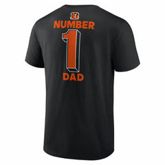 Cincinnati Bengals #1 Dad Jersey T-Shirt - Black on sale