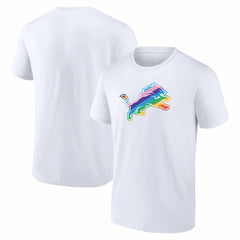 Detroit Lions Logo Pride T-Shirt - White discount