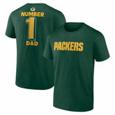 Green Bay Packers #1 Dad Jersey T-Shirt - Green sale