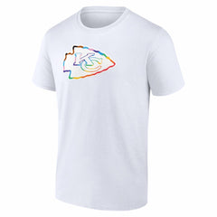 Kansas City Chiefs Logo Pride T-Shirt - White sale