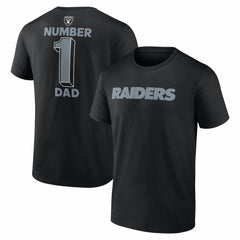 Las Vegas Raiders #1 Dad Jersey T-Shirt - Black for sale