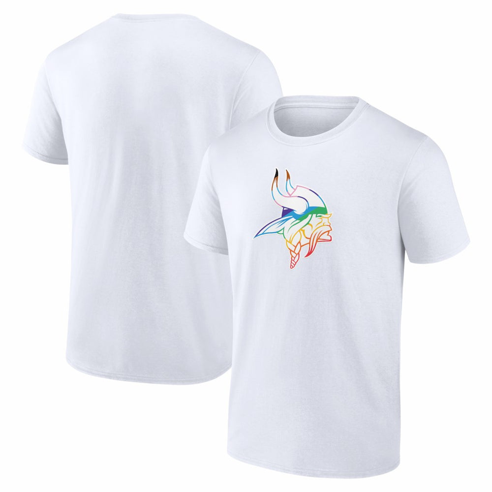 Minnesota Vikings Logo Pride T-Shirt - White for sale