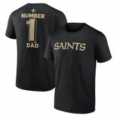 New Orleans Saints #1 Dad Jersey T-Shirt - Black outlet