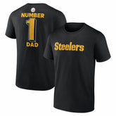 Pittsburgh Steelers #1 Dad Jersey T-Shirt - Black discount