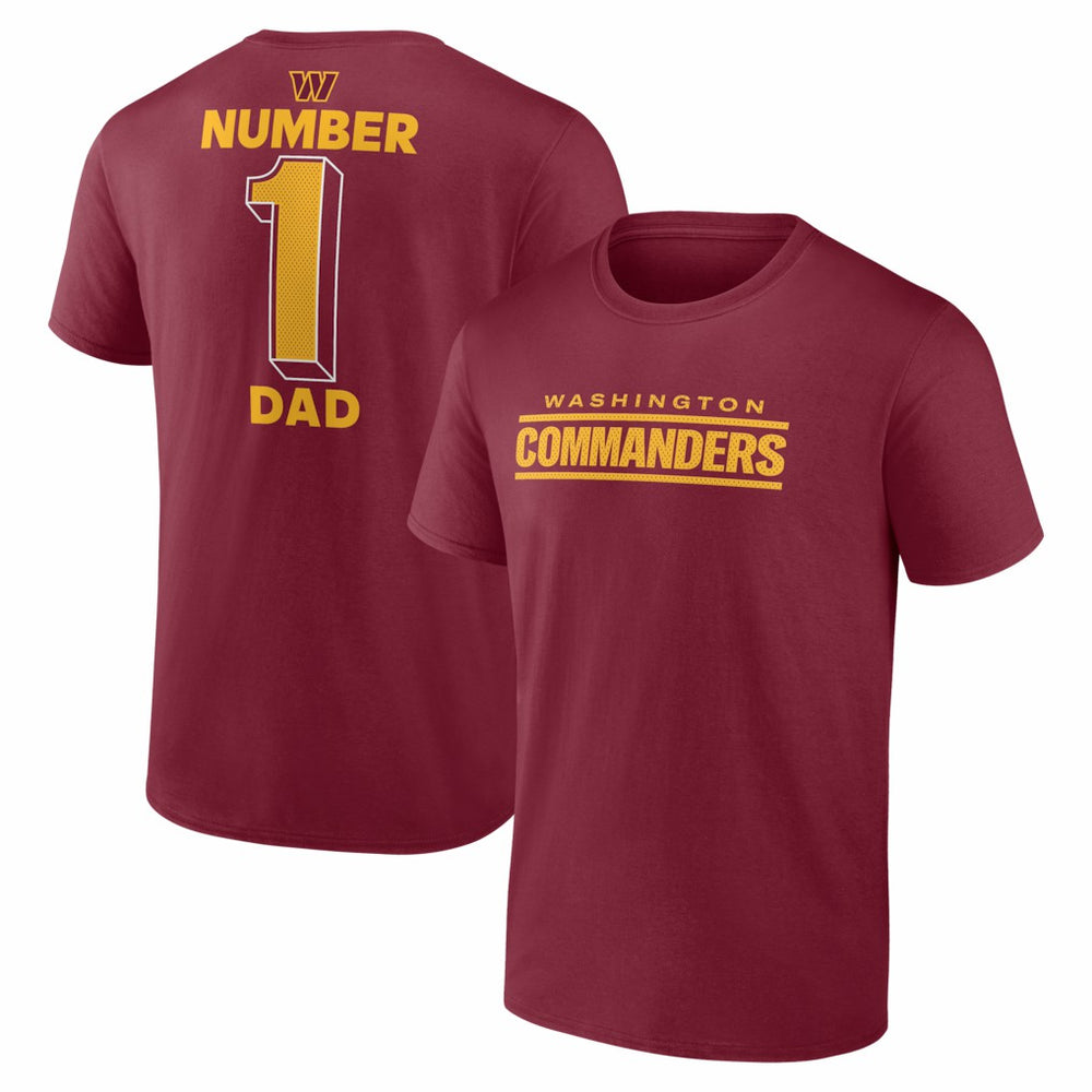 Washington Commanders #1 Dad Jersey T-Shirt - Burgundy online