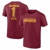 Washington Commanders #1 Dad Jersey T-Shirt - Burgundy online