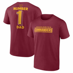 Washington Commanders #1 Dad Jersey T-Shirt - Burgundy online