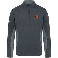 Baltimore Orioles Levelwear Waffle Insignia 2.0 Quarter-Zip Pullover - Heather Black