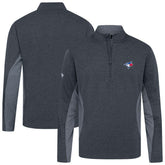Toronto Blue Jays Levelwear Waffle Insignia 2.0 Quarter-Zip Pullover Top - Gray