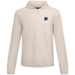 Miami Marlins Levelwear Action Insignia 2.0 Pullover Hoodie - Khaki