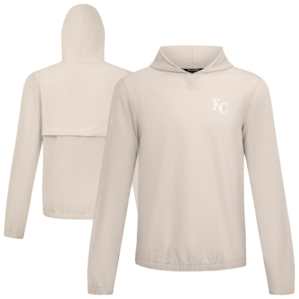 Kansas City Royals Levelwear Action Insignia 2.0 Pullover Hoodie - Khaki