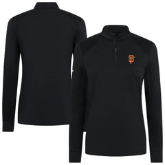 San Francisco Giants Levelwear Women's Power Insignia 2.0 Quarter-Zip Pullover Top - Black